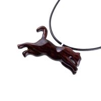 Lioness Necklace, Hand Carved Wooden Lioness Pendant, Wood Animal Necklace, Totem Spirit Animal Unisex Leo Jewelry