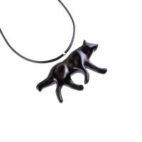 Hand Carved Wooden Wolf Necklace, Wolf Pendant, Spirit Animal Totem, Woodland Jewelry for Men or Women, Gift for Him Her