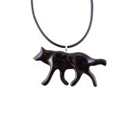 Hand Carved Wooden Wolf Necklace, Wolf Pendant, Spirit Animal Totem, Woodland Jewelry for Men or Women, Gift for Him Her