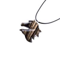 Wooden Horse Head Necklace, Hand Carved Horse Pendant for Men Women, Wood Equestrian Jewelry Gift for Him Her
