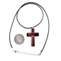 Wooden Cross Pendant, Hand Carved Wood Cross Necklace, Christian Jewelry, One of a Kind Gift for Men or Women