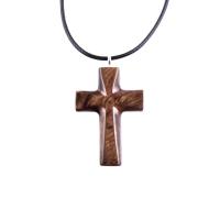 Handmade Wooden Cross Necklace, Hand Carved Wood Cross Pendant, Christian Jewelry for Men Women, Gift for Him or Her