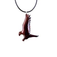 Hawk Necklace, Wooden Falcon Pendant, Hand Carved Bird Necklace, Totem Amulet, Wood Jewelry, One of a Kind Gift for Him Her