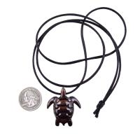 Sea Turtle Necklace, Hand Carved Wooden Turtle Pendant, Mens Wood Necklace, Nautical Jewelry, One of a Kind Gift for Him