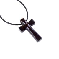 Hand Carved Wooden Cross Pendant, Mens Wood Cross Necklace, Handmade Christian Jewelry, One of a Kind Gift for Him