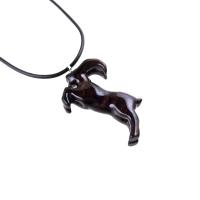 Mountain Goat Pendant, Hand Carved Goat Necklace, Wooden Buck Necklace, Spirit Animal Totem Capricorn Wood Jewelry for Men Women