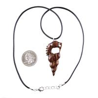 Nyami Nyami African Pendant, Hand Carved Tribal Necklace, Wood African Jewelry, Wooden Protection Amulet, Good Luck Charm