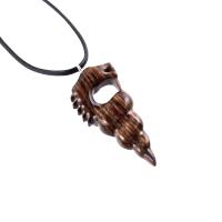 Nyami Nyami African Pendant, Hand Carved Tribal Necklace, Wood African Jewelry, Wooden Protection Amulet, Good Luck Charm