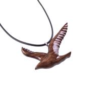 Hand Carved Wooden Bird Pendant, Seagull Necklace, Wood Jewelry, One of a Kind Gift for Her Him