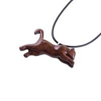 Wooden Lioness Pendant, Hand Carved Lioness Necklace, Wood Animal Necklace, Totem Spirit Animal Leo Jewelry, One of a Kind Gift