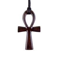 Large Ankh Pendant, Mens Wood Ankh Necklace, Wooden Egyptian Cross Ankh Pendant, African Jewelry