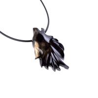 Wolf Necklace, Hand Carved Wooden Wolf Pendant for Men or Women, Spirit Animal Totem Woodland Jewelry