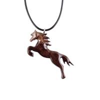 wooden horse pendant