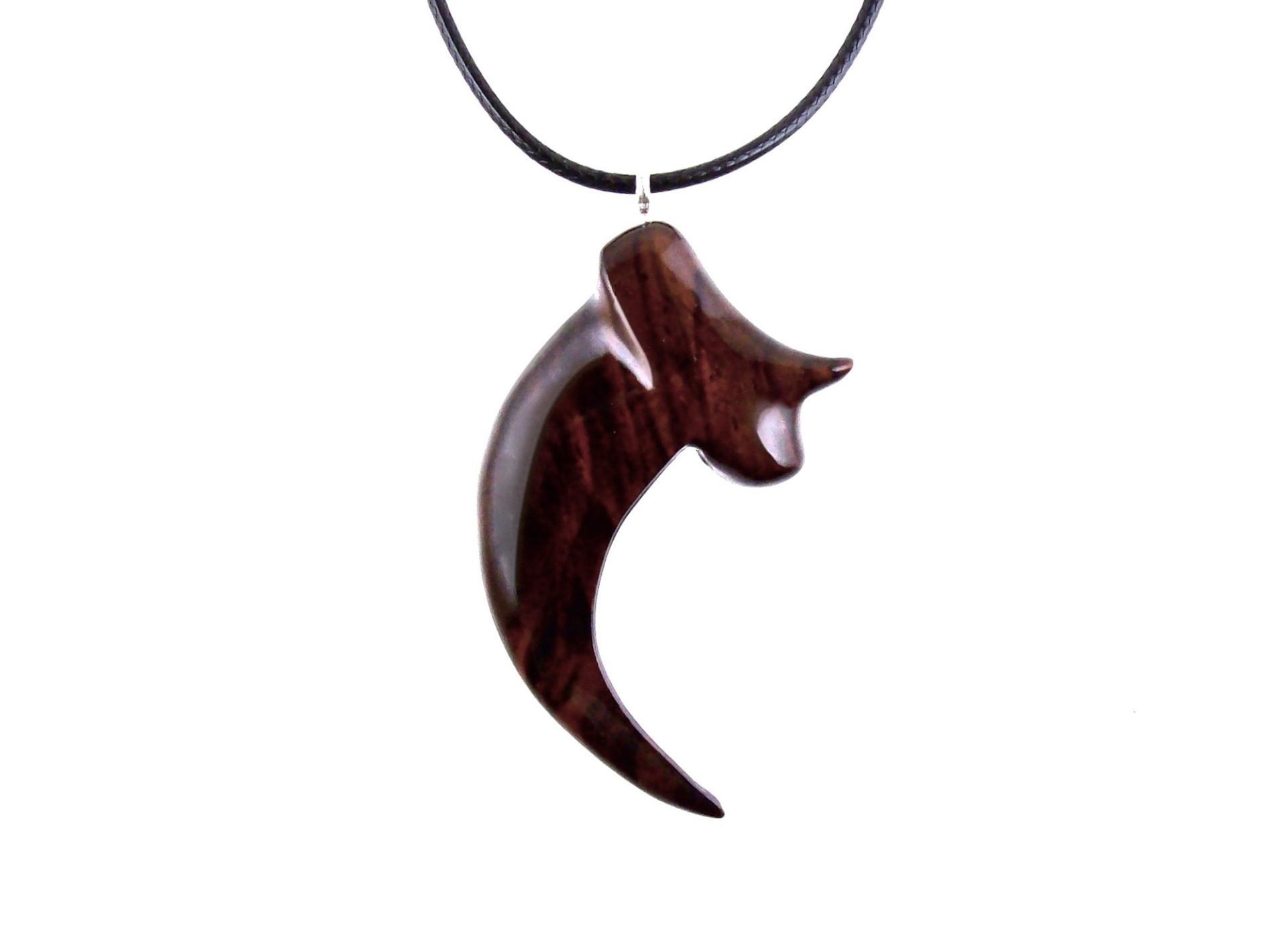 Wooden Bear Claw Pendant, Hand Carved Bear Claw Necklace, Mens Wood Pendant, Tribal Totem Jewelry, One of a Kind Gift for Him