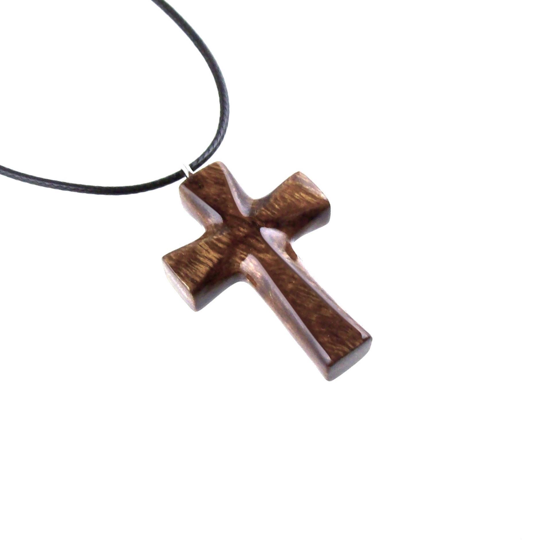 Handmade Wooden Cross Necklace, Hand Carved Wood Cross Pendant, Christian Jewelry for Men Women, Gift for Him or Her