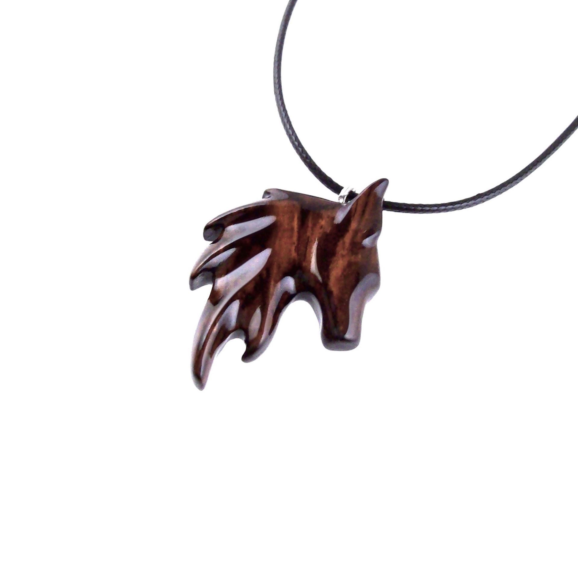 Hand Carved Fox Necklace, Wooden Fox Pendant, Woodland Jewelry for Men or Women, Totem Spirit Animal, Gift for Him Her
