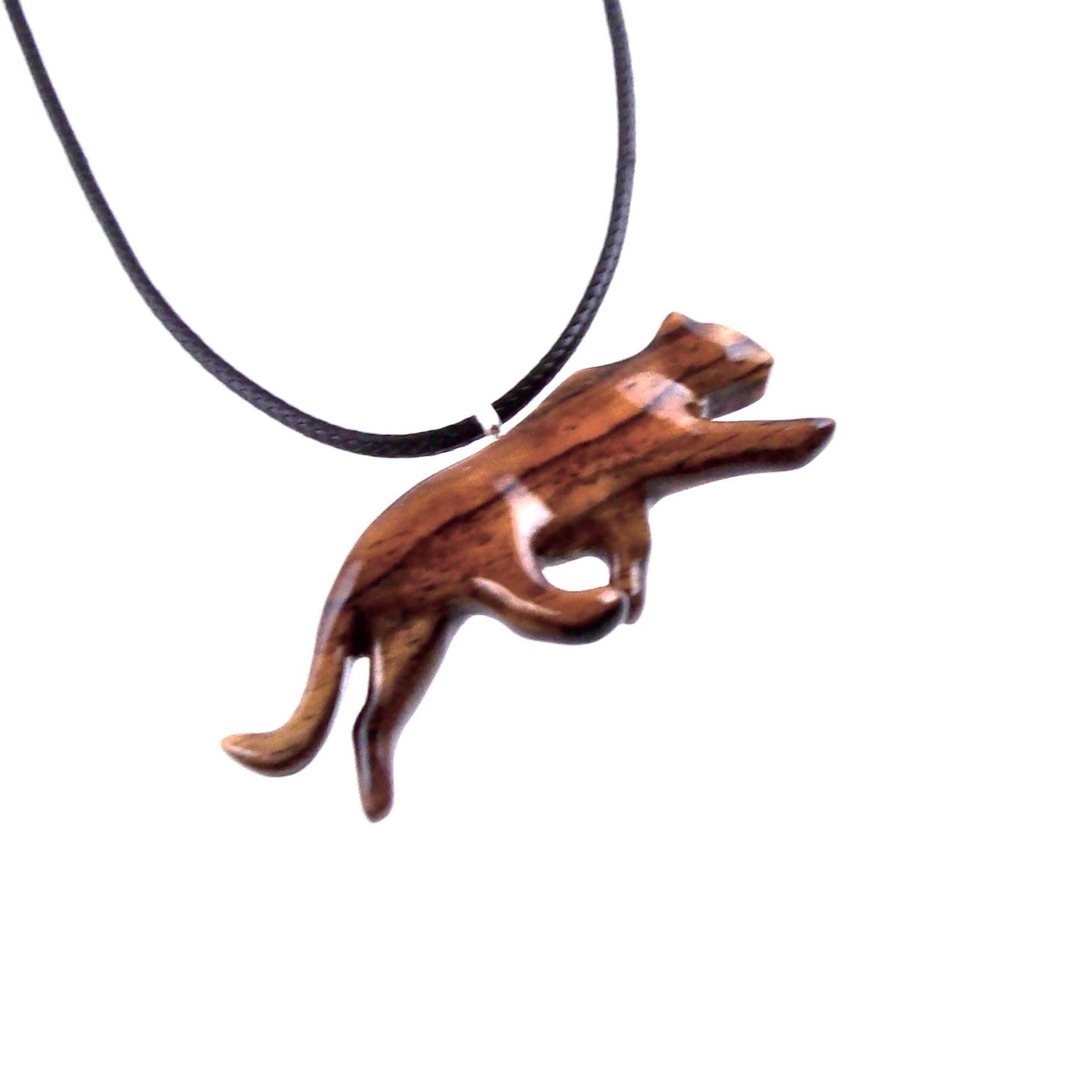 Hand Carved Puma Pendant, Wooden Panther Necklace, Panther, Cougar, Mountain Lion, Animal Jewelry for Men or Women, Gift for Him Her