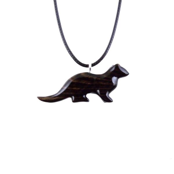 Hand Carved Wooden Sea Otter Pendant Necklace - Totem Animal Jewelry Gift for Men & Women