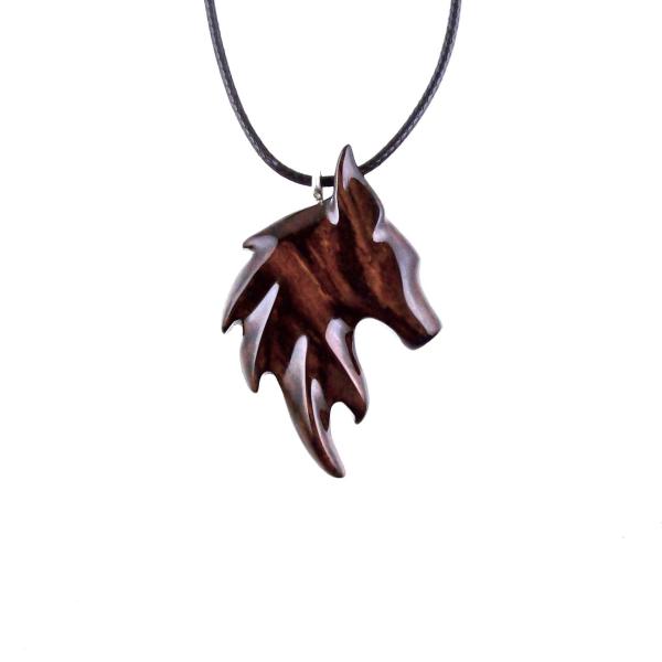 Hand Carved Fox Necklace, Wooden Fox Pendant, Woodland Jewelry for Men or Women, Totem Spirit Animal, Gift for Him Her