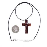 Wood Cross Necklace, Hand Carved Wooden Cross Pendant, Christian Jewelry for Men or Women, One of a Kind Gift for Her Him