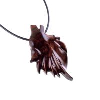 Carved Wolf Pendant, Wooden Wolf Necklace, Spirit Animal Totem, Handmade Wood Jewelry for Men or Women, One of a Kind Gift