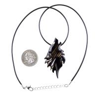 Wolf Necklace, Hand Carved Wooden Wolf Pendant for Men or Women, Spirit Animal Totem Woodland Jewelry