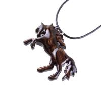 Horse Necklace, Hand Carved Wooden Horse Pendant for Men or Women, Equine Jewelry, Spirit Animal Wood Pendant