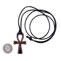 Ankh Necklace, Hand Carved Wooden Ankh Pendant for Men or Women, Egyptian Cross Necklace, Egyptian Jewelry Gift for Him Her