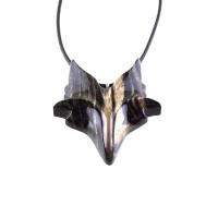 Celtic Fox Necklace, Hand Carved Wooden Fox Pendant for Men or Women, Totem Spirit Animal Gift for Him or Her, Wood Jewelry