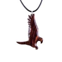 Hawk Necklace, Wooden Falcon Pendant, Hand Carved Bird Necklace, Totem Amulet, Wood Jewelry, One of a Kind Handmade Gift