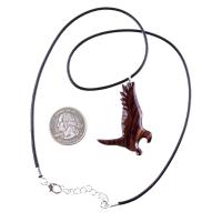 Hawk Necklace, Wooden Falcon Pendant, Hand Carved Bird Necklace, Totem Amulet, Wood Jewelry, One of a Kind Handmade Gift