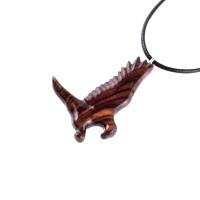 Hawk Necklace, Wooden Falcon Pendant, Hand Carved Bird Necklace, Totem Amulet, Wood Jewelry, One of a Kind Handmade Gift
