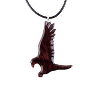 Hawk Necklace, Wooden Falcon Pendant, Hand Carved Bird Necklace, Totem Amulet, Wood Jewelry, One of a Kind Handmade Gift