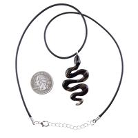 Hand Carved Wooden Snake Pendant, Snake Necklace for Men or Women, Spirit Animal Totem Reptile Wood Jewelry