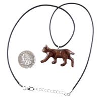 Wooden Bobcat Pendant, Bobcat Necklace, Hand Carved Lynx Necklace, Wood Wildcat Necklace, Totem Spirit Animal Jewelry for Men or Women