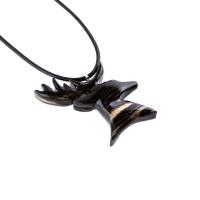 Hand Carved Stag Head Necklace, Wooden Deer Pendant, Woodland Buck Necklace, Mens Jewelry, Spirit Animal Totem Gift for Him
