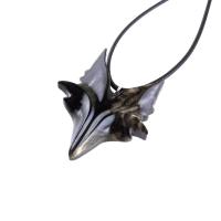Celtic Fox Necklace, Hand Carved Wooden Fox Pendant for Men or Women, Totem Spirit Animal Gift for Him or Her, Wood Jewelry