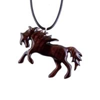 Horse Necklace, Hand Carved Wooden Horse Pendant, One of a Kind Handmade Animal Wood Jewelry