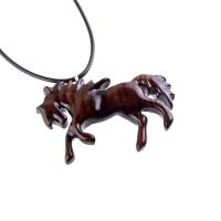 Horse Necklace, Hand Carved Wooden Horse Pendant, One of a Kind Handmade Animal Wood Jewelry