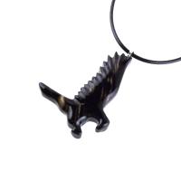 Hawk Necklace, Hand Carved Wooden Hawk Pendant for Men or Women, Wood Falcon Pendant, Totem Bird Jewelry