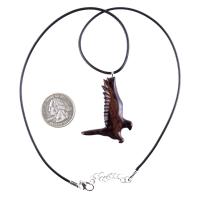 Hand Carved Hawk Pendant, Wooden Falcon Necklace, Wood Bird Necklace, Totem Jewelry for Men or Women, One of a Kind Gift for Him Her