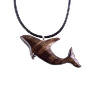 Hand Carved Orca Pendant, Wooden Whale Necklace, Sea Animal Pendant, Nautical Necklace for Men or Women, Wood Jewelry