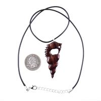 Nyami Nyami African Pendant, Hand Carved Tribal Necklace, Wood African Jewelry, Wooden Protection Amulet, Good Luck Charm