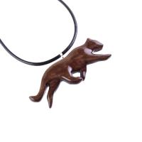 Jaguar Pendant, Hand Carved Wooden Panther Necklace, Cougar, Mountain Lion, Animal Jewelry for Men or Women, Gift for Him Her