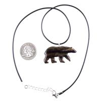 Polar Bear Necklace, Hand Carved Wooden Bear Pendant for Men or Women, Totem Spirit Animal, Wood Jewelry, One of a Kind Gift for Him Her