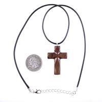 Handmade Wooden Cross Necklace for Men Women, Wood Cross Pendant, One of a Kind Hand Carved Christian Jewelry