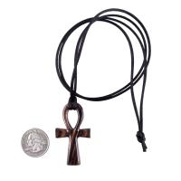 Ankh Necklace, Hand Carved Wooden Ankh Pendant for Men or Women, Egyptian Cross Necklace, Egyptian Jewelry Gift for Him Her