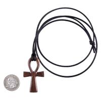 Wood Ankh Pendant, Hand Carved Egyptian Wooden Ankh Cross Necklace for Men or Women, African Jewelry Gift