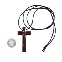 Large Wooden Cross Pendant, Hand Carved Mens Wood Cross Necklace, Christian Jewelry, One of a Kind Gift for Him
