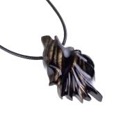 Wolf Necklace, Hand Carved Wooden Wolf Pendant for Men or Women, Spirit Animal Totem Woodland Jewelry